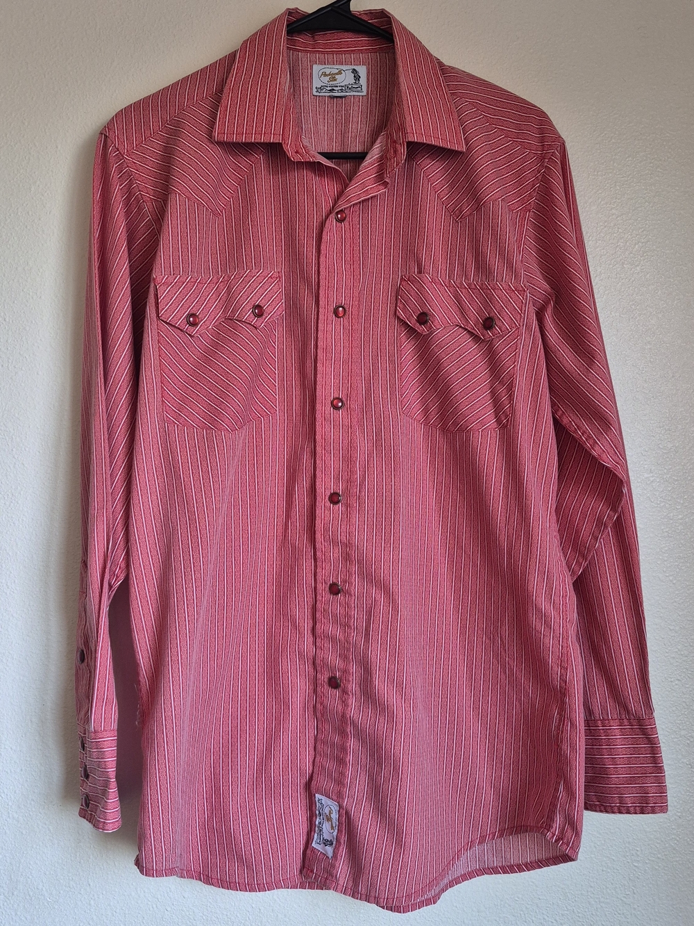 Vtg Panhandle Slim Men's Red Striped Western Shirt - Unbranded